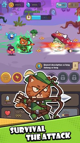 Cat Legend: Idle RPG War स्क्रीनशॉट 1