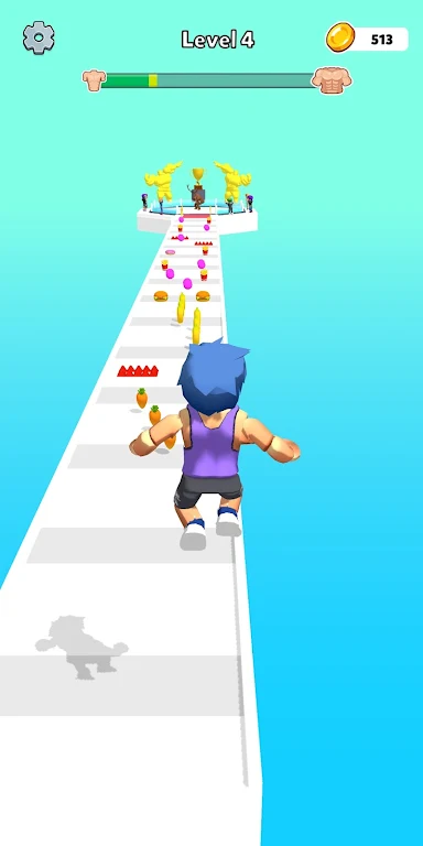 Muscular Man Race Run Captura de tela 2