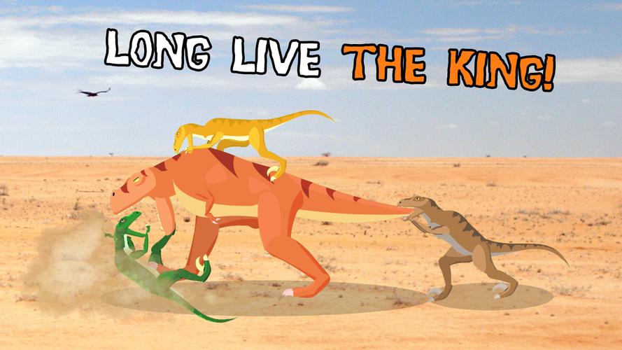 T-Rex Fights Raptors Tangkapan skrin 1