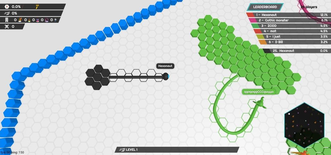 Schermata hexanaut.io 0