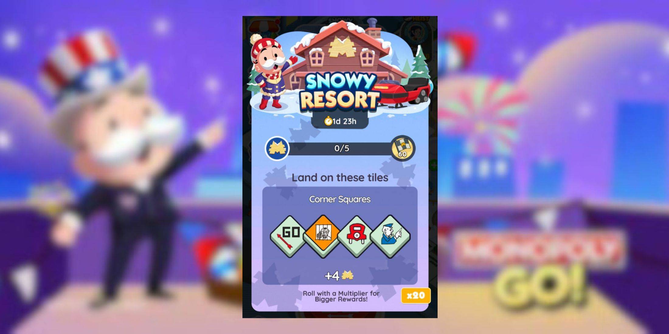 Monopoly GO Snow Racers event gameplay