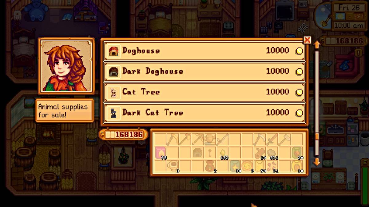 Optional pet accessories