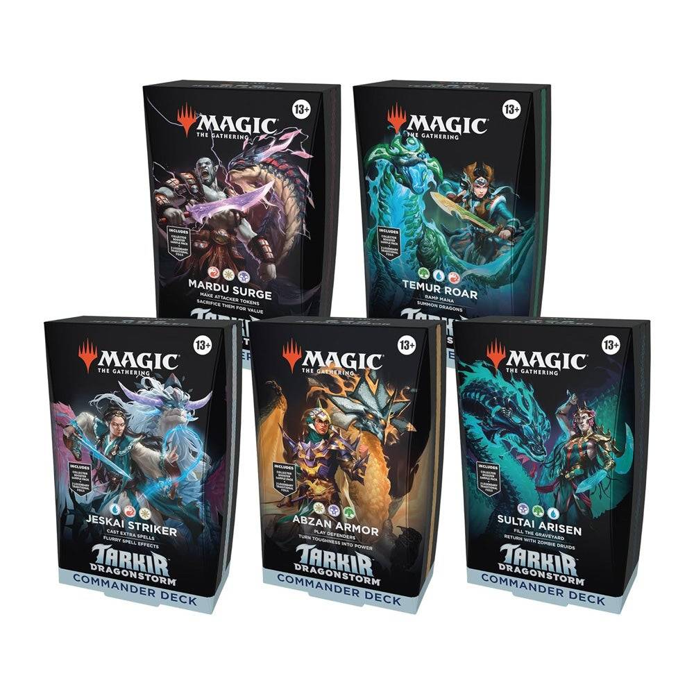 魔術:聚會Tarkir:Dragonstorm-指揮官甲板捆綁包 - 包括所有5個甲板