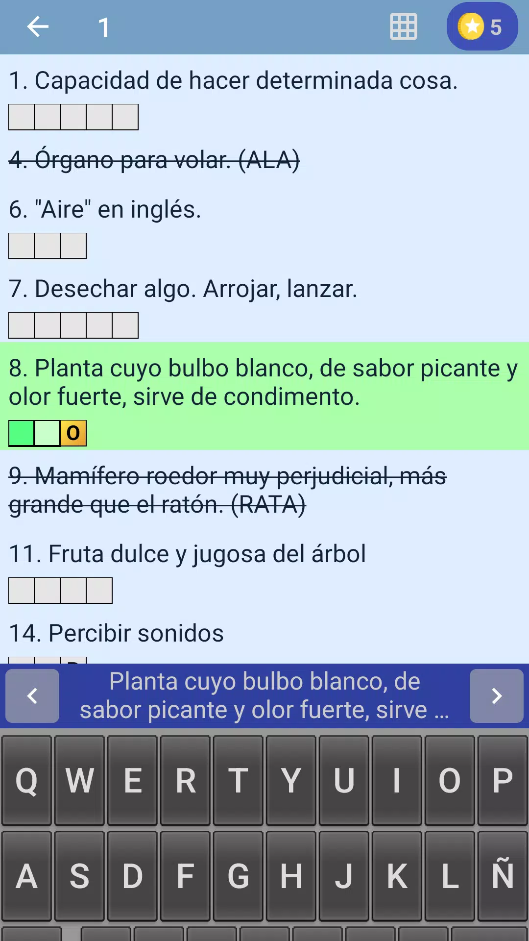 Crucigrama en español Capture d'écran 1