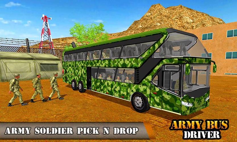 Army Bus Transporter Coach Fun スクリーンショット 0
