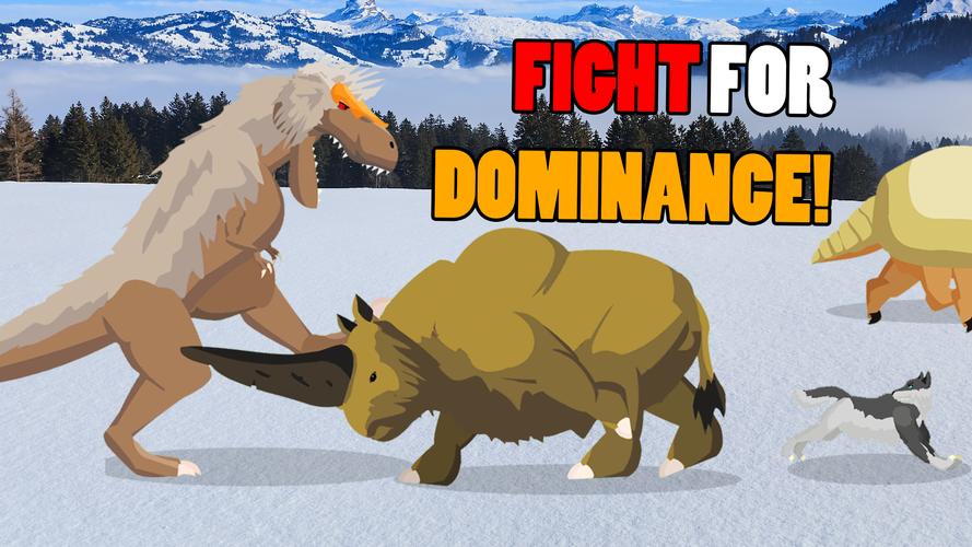 T-Rex Fights Ice Age Beasts Скриншот 3