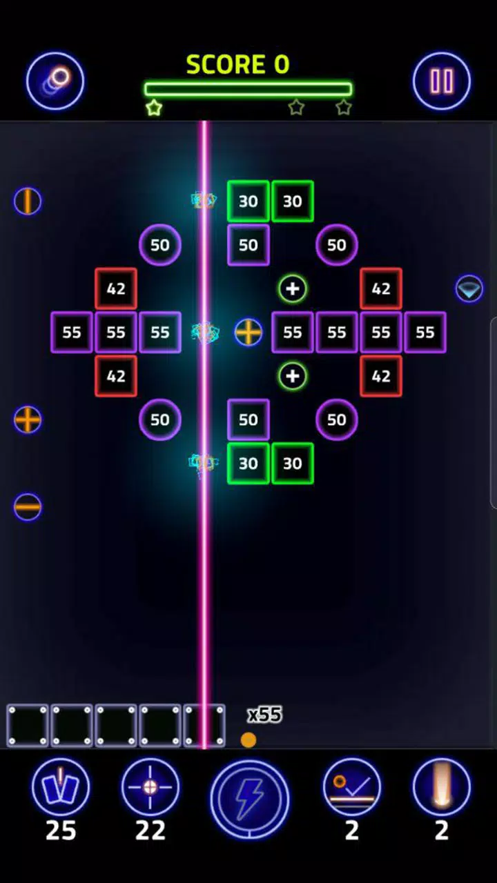 Brick Breaker Glow Скриншот 1