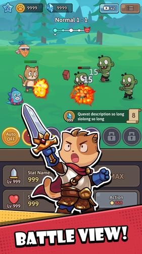 Cat Legend: Idle RPG War स्क्रीनशॉट 0