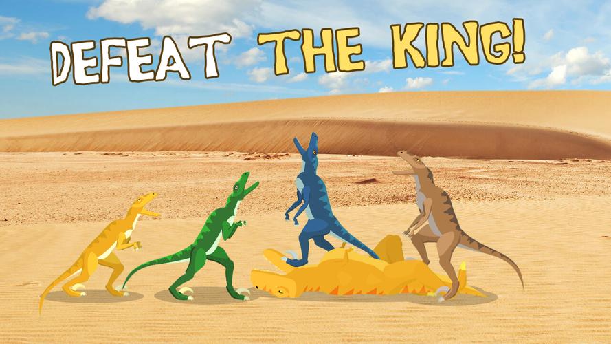 T-Rex Fights Raptors Tangkapan skrin 3