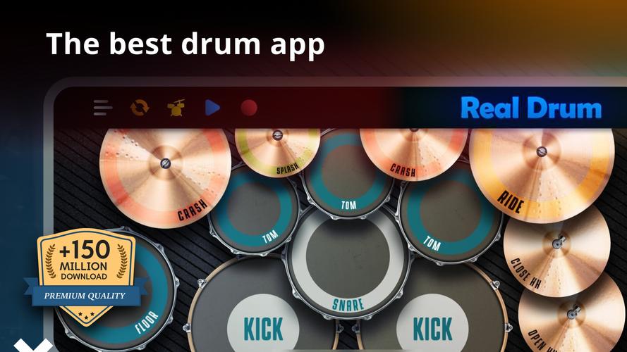Real Drum jouer de la batterie Capture d'écran 0