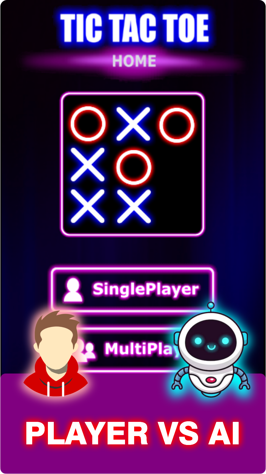 Tic Tac Toe Home : 2 Player XO स्क्रीनशॉट 2