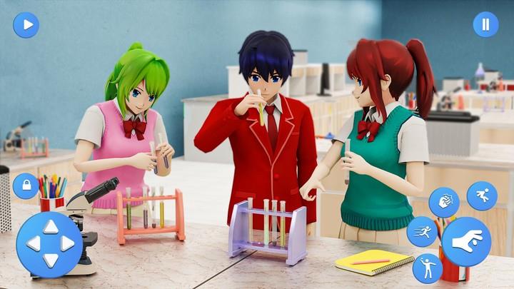 Anime Highschool Girl Life Sim Captura de tela 1