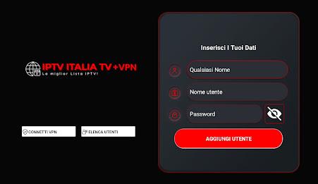 IPTV ITALIA TV + VPN Captura de tela 0