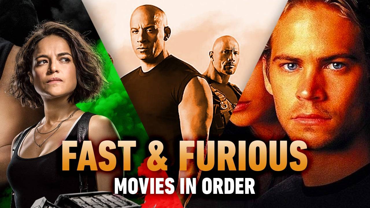 Fast and Furious Movie Poster Collage