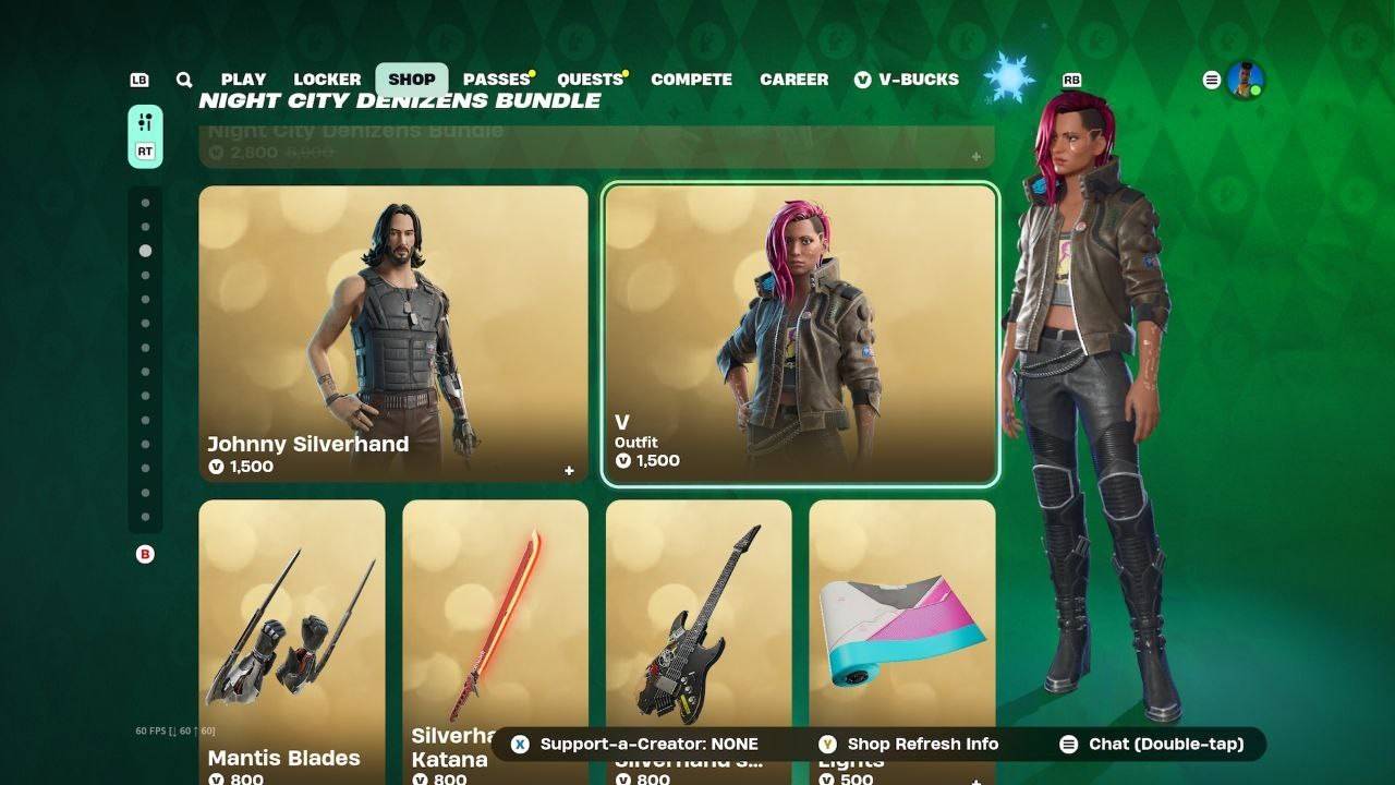 Cyberpunk 2077 Fortnite: Missing Male V