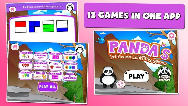 Panda 1st-Grade Learning Games ဖန်သားပြင်ဓာတ်ပုံ 0