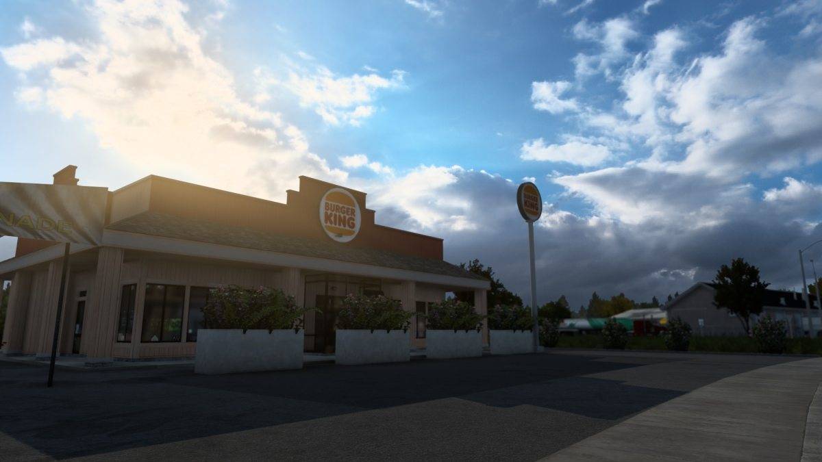Burger King restaurant mod in American Truck Simulator