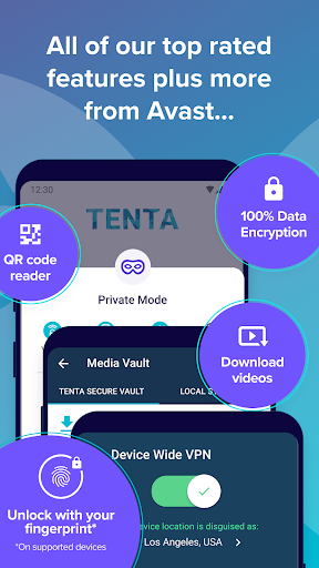 Tenta Navigateur VPN Capture d'écran 1