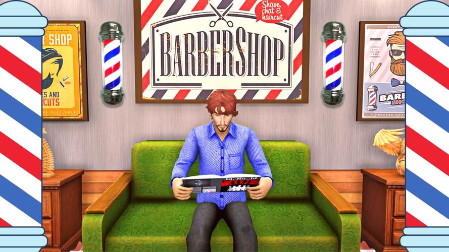 Real Barber Haircutting Shop 螢幕截圖 0