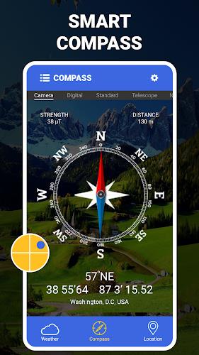 Digital Compass - GPS Compass 스크린샷 1