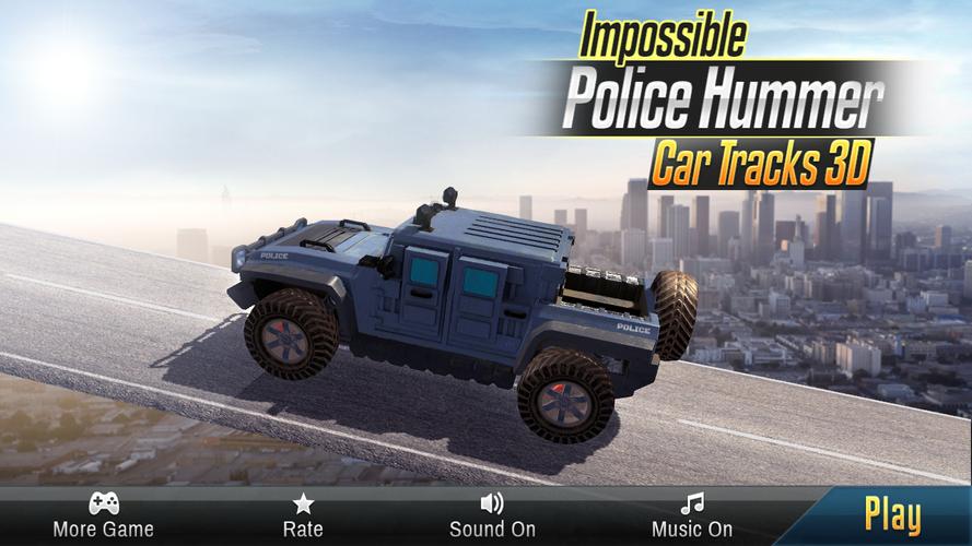 Impossible Ramp Hummer Car 3D Tangkapan skrin 0