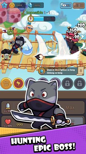 Cat Legend: Idle RPG War स्क्रीनशॉट 3