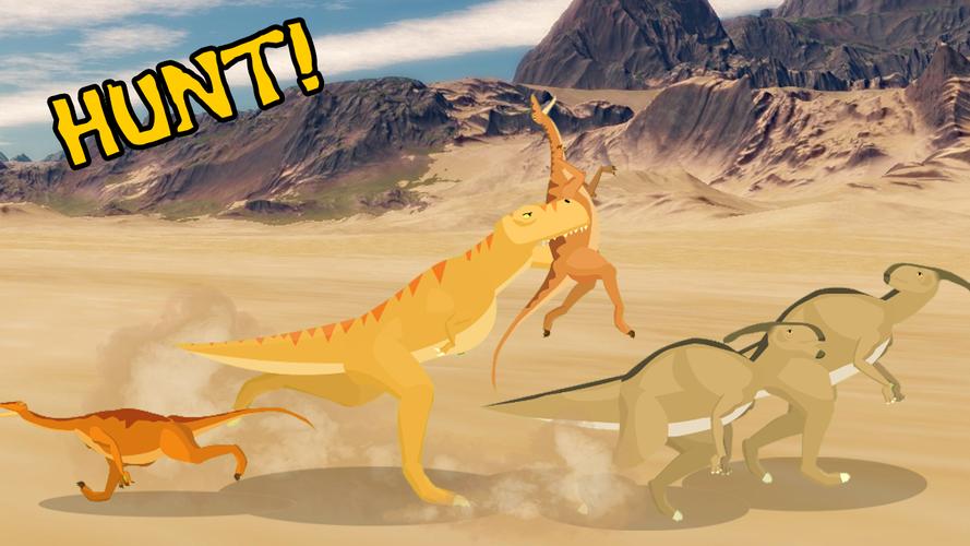 T-Rex Fights Raptors Tangkapan skrin 2