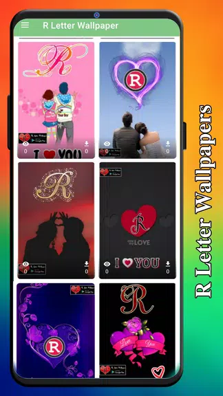 R Letter Wallpaper - Photos Captura de tela 1