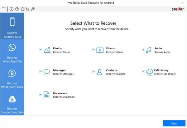 Stellar Data Recovery works with various Android devices